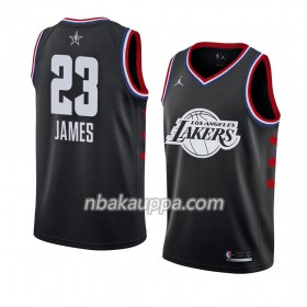 Los Angeles Lakers LeBron James 23 2019 Kaikki tähti Jordan Brand Musta Pelipaidat Swingman - Miesten